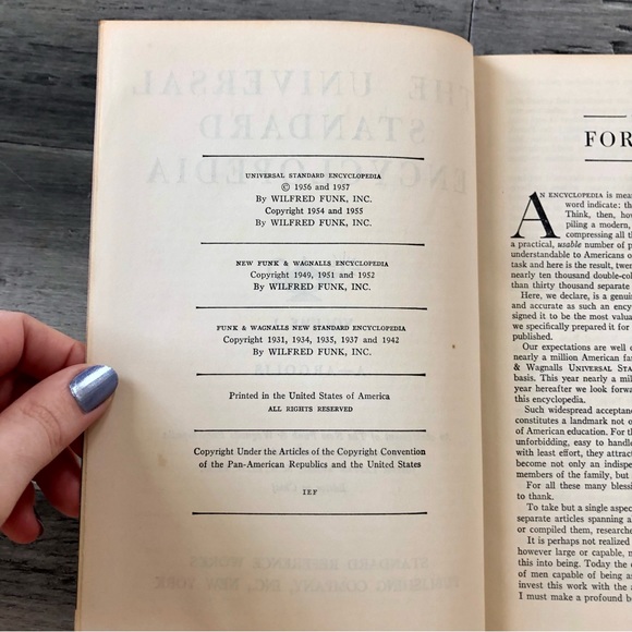 ❤️ LAST DAY Vintage 1957 MCM Funk & Wagnalls Standard Encyclopedia Hardback - Picture 5 of 5